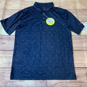 Nicklaus boys' Size XL Eco Choice Shark short sleeve Polo shirt Navy blue